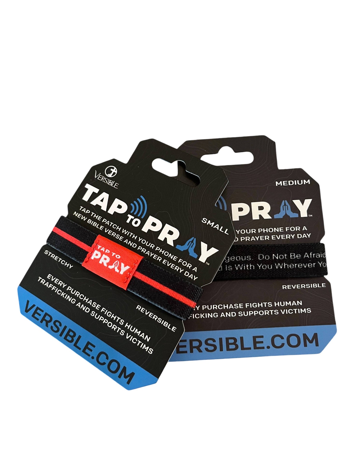 Tap To Pray® Wristband – First Responders - Firefighters black/red