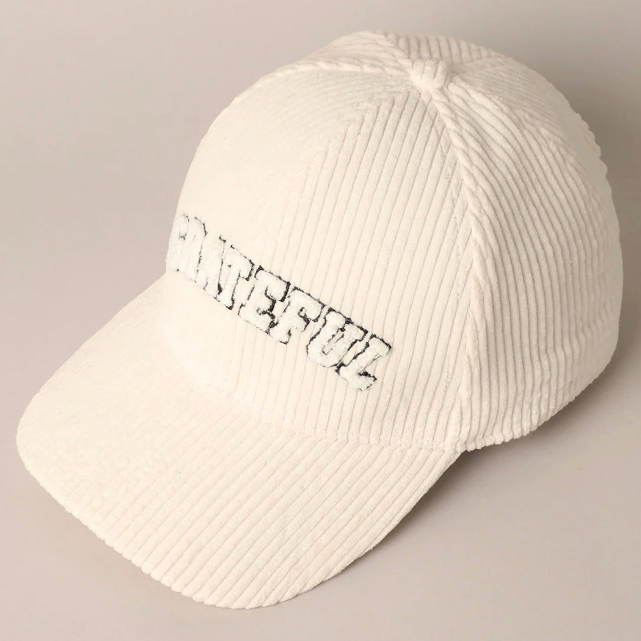 BLESSED OR GRATEFUL CORDUROY HAT