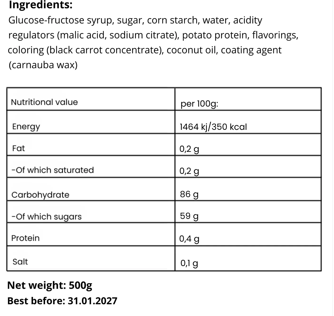 BUBS SWEIDSH CANDY- Wild Strawberry & Pomegranate
