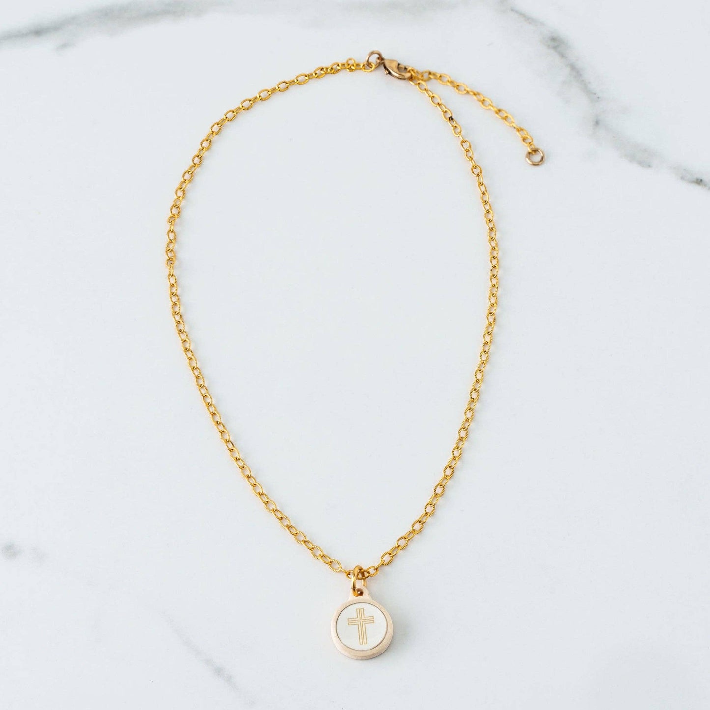 Tap To Pray® Survivor Series Necklace: Silver + Cross