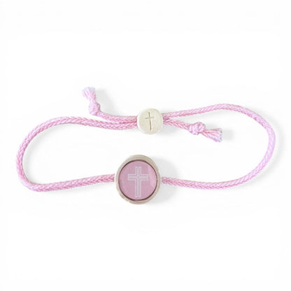 Tap To Pray® Survivor Series Bracelet: Adjustable Rope and Cross Bracelet