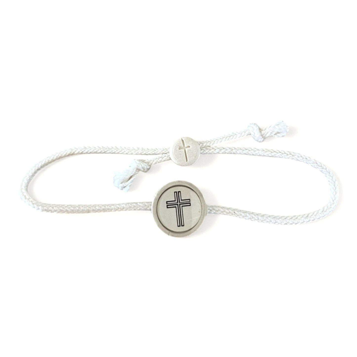 Tap To Pray® Survivor Series Bracelet: Adjustable Rope and Cross Bracelet