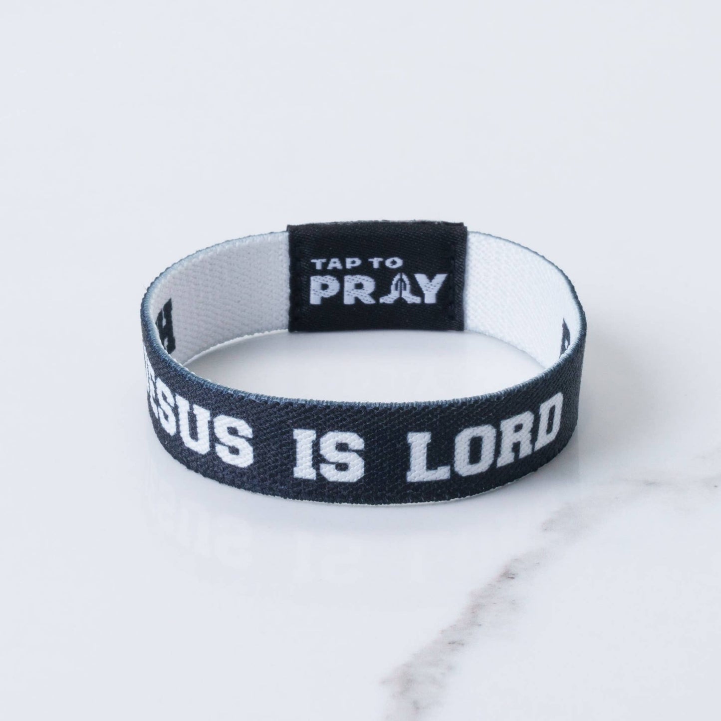 Tap To Pray™ Wristbands - Jesus Is Lord: / Jesus is Lord / Powered by Faith