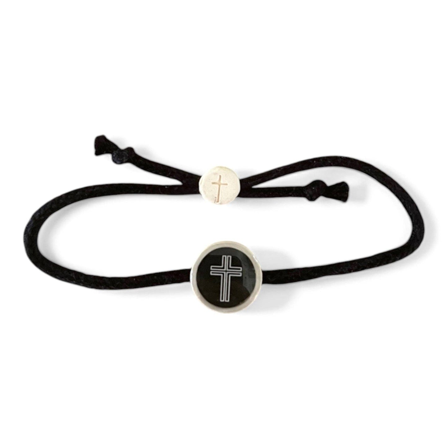 Tap To Pray® Survivor Series Bracelet: Adjustable Rope and Cross Bracelet