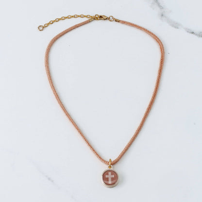 Tap To Pray® Survivor Series Necklace: Silver + Cross