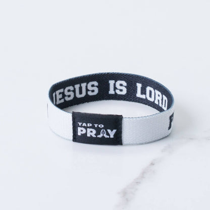 Tap To Pray™ Wristbands - Jesus Is Lord: / Jesus is Lord / Powered by Faith