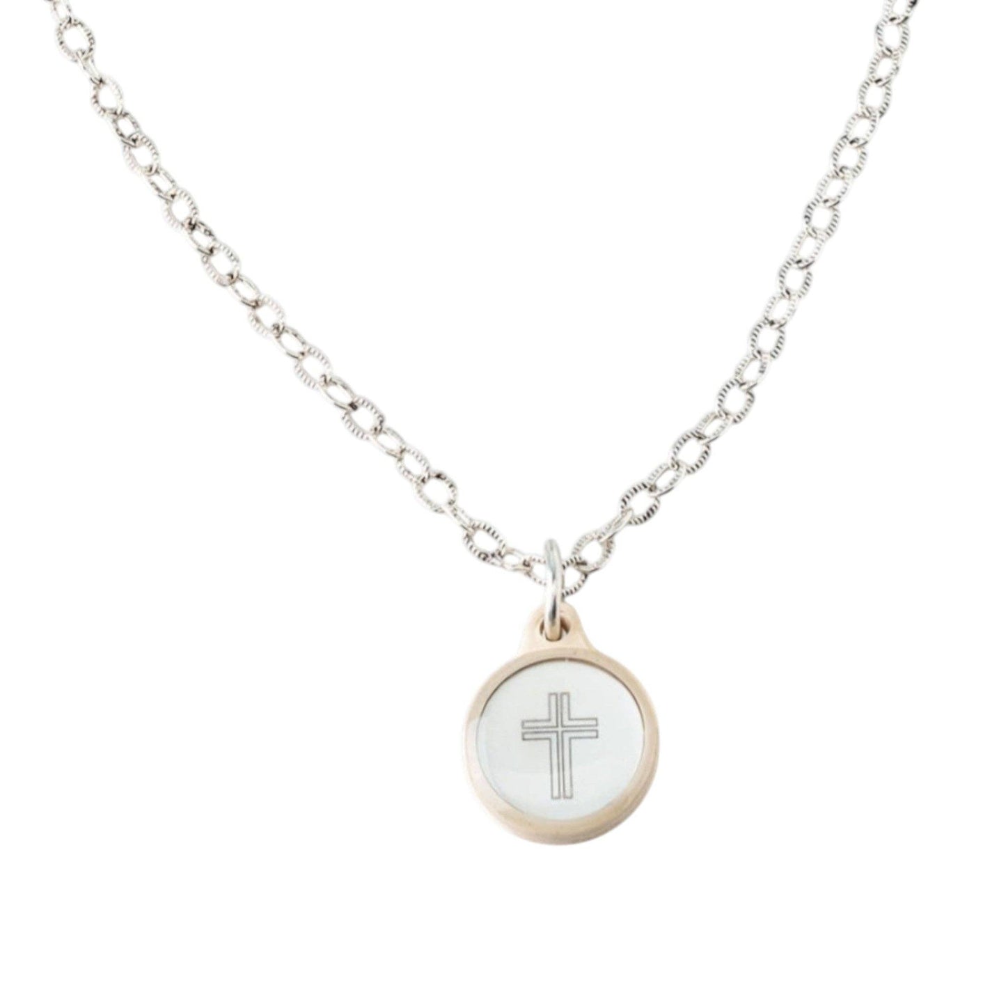 Tap To Pray® Survivor Series Necklace: Silver + Cross
