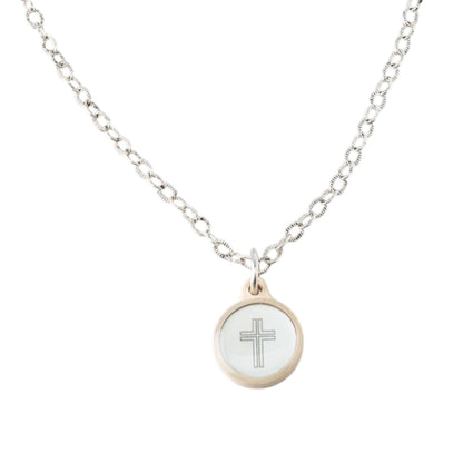 Tap To Pray® Survivor Series Necklace: Silver + Cross