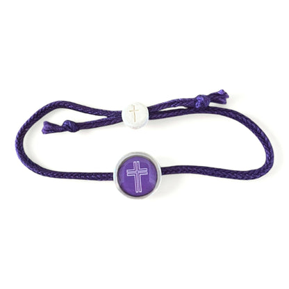 Tap To Pray® Survivor Series Bracelet: Adjustable Rope and Cross Bracelet