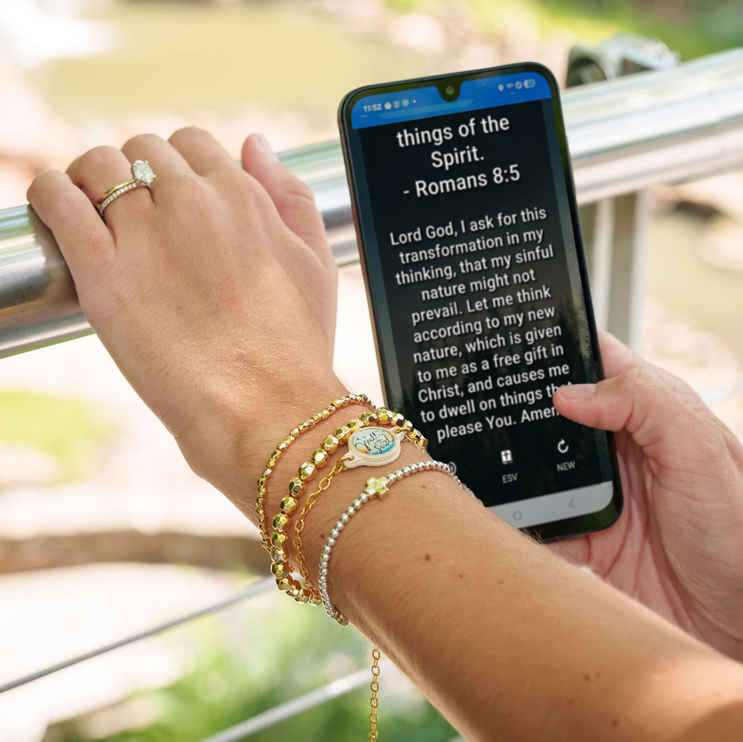 Tap To Pray® Survivor Series Bracelet: Silver & Gold Plated