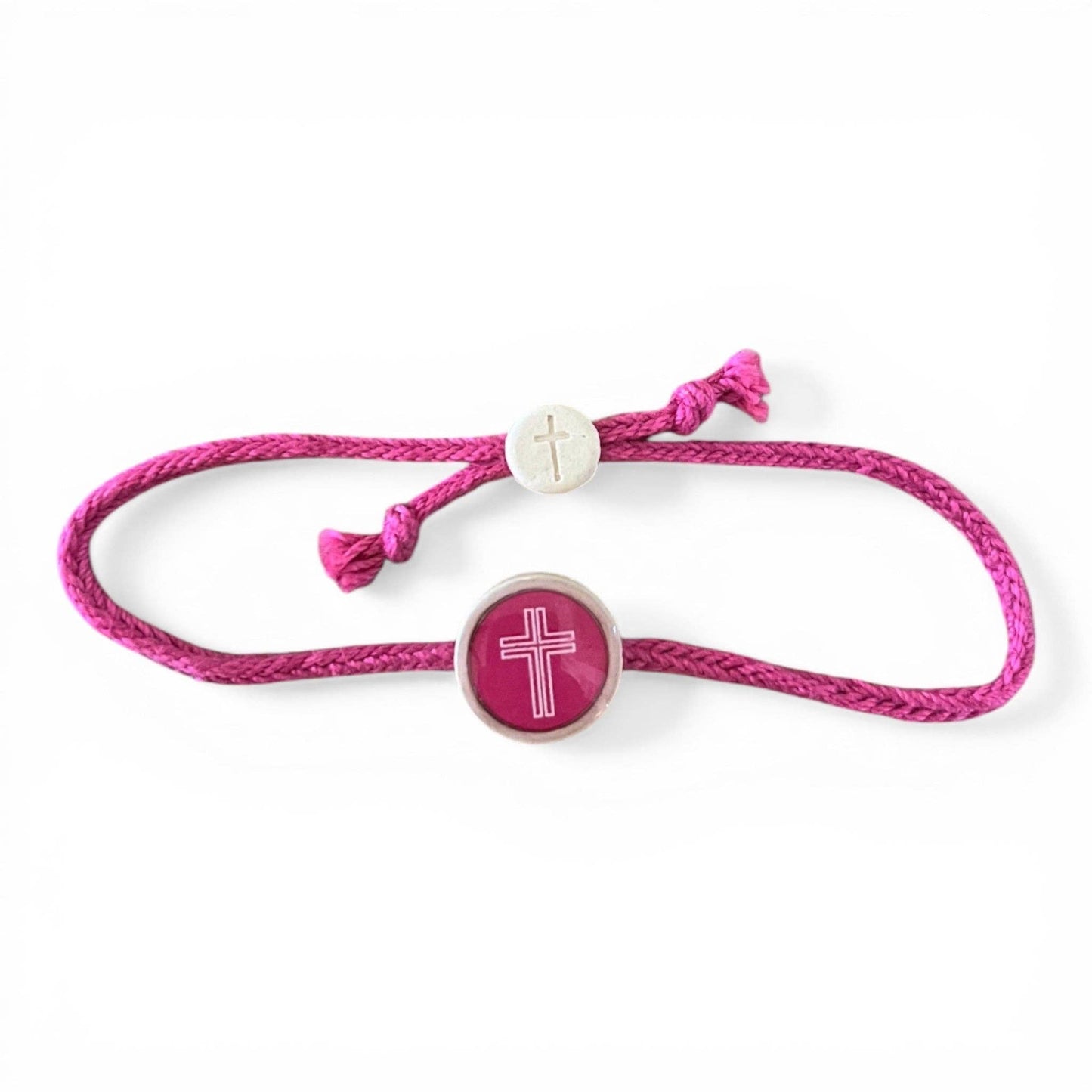 Tap To Pray® Survivor Series Bracelet: Adjustable Rope and Cross Bracelet