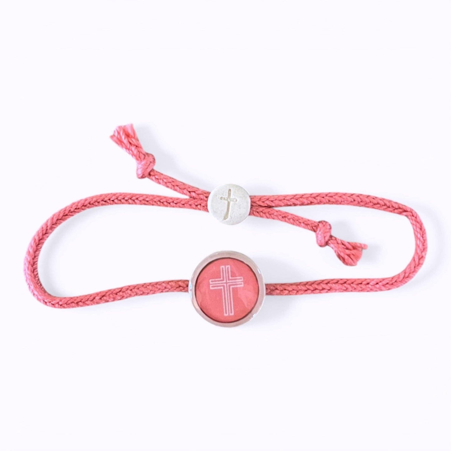 Tap To Pray® Survivor Series Bracelet: Adjustable Rope and Cross Bracelet