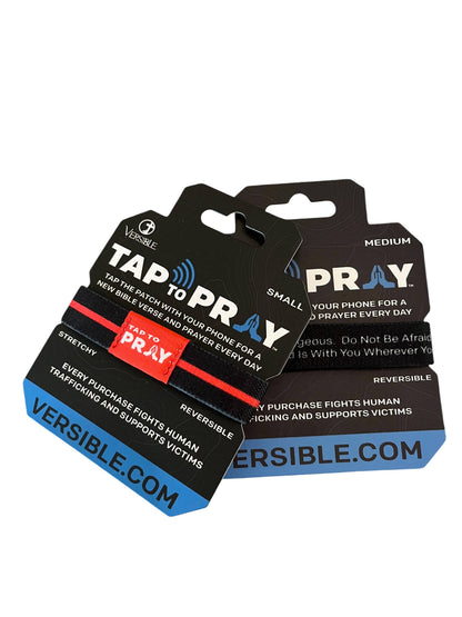 Tap To Pray® Wristband – First Responders - Firefighters black/red