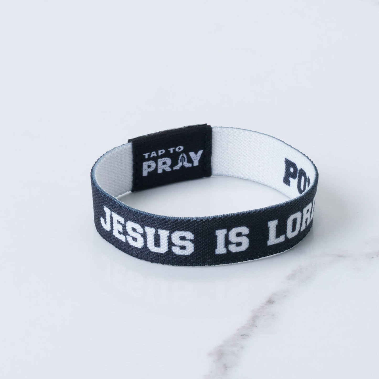 Tap To Pray™ Wristbands - Jesus Is Lord: / Jesus is Lord / Powered by Faith