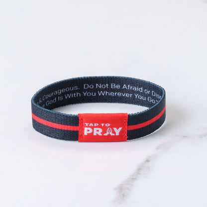 Tap To Pray® Wristband – First Responders - Firefighters black/red
