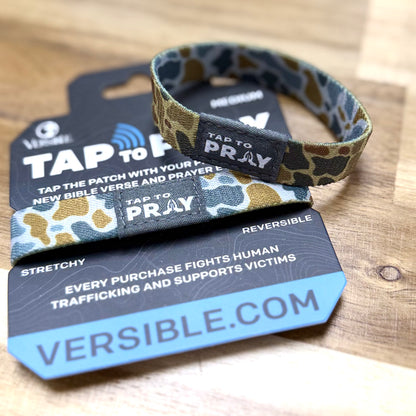 Tap To Pray® Wristband – River Rock Camo - Sahara and Copper