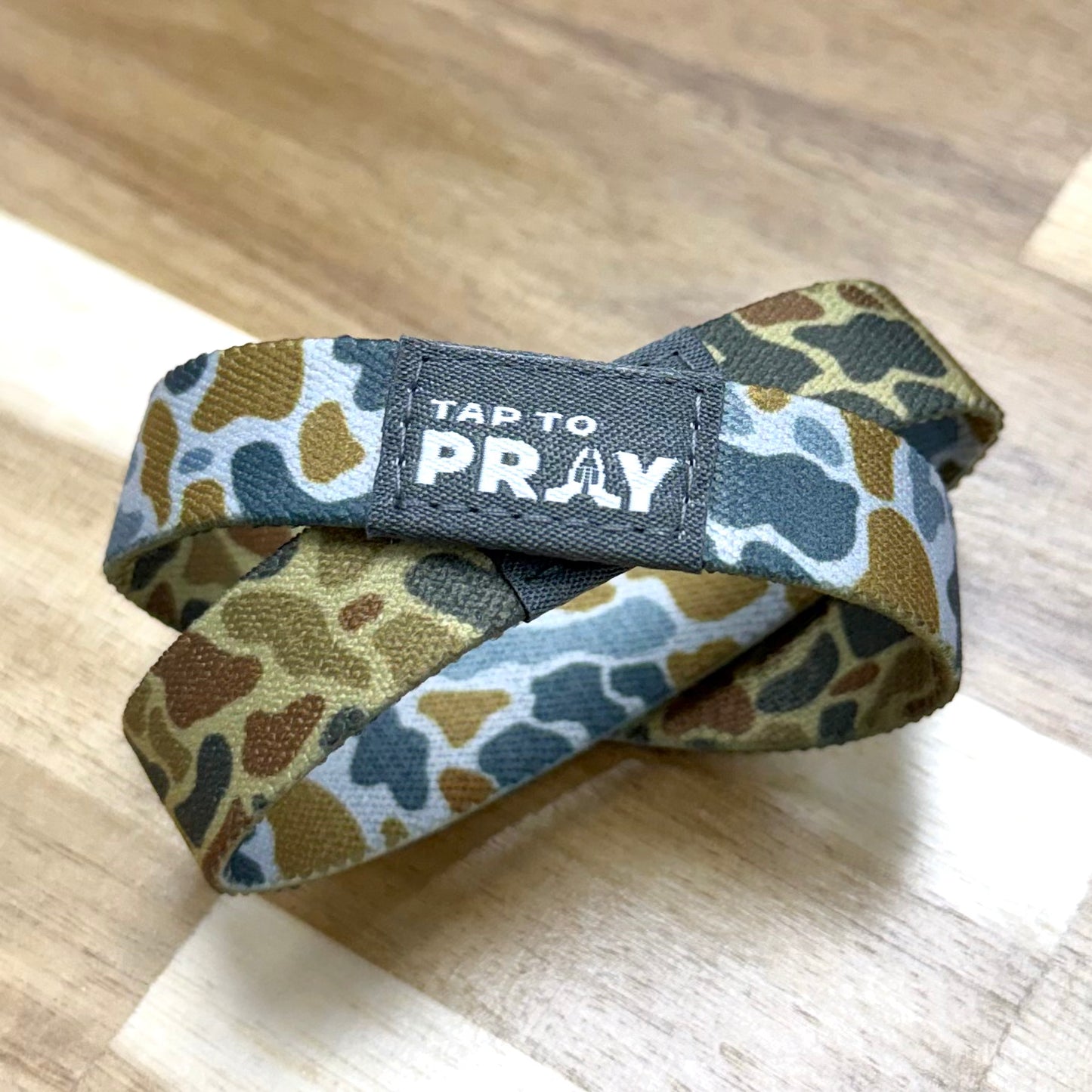 Tap To Pray® Wristband – River Rock Camo - Sahara and Copper
