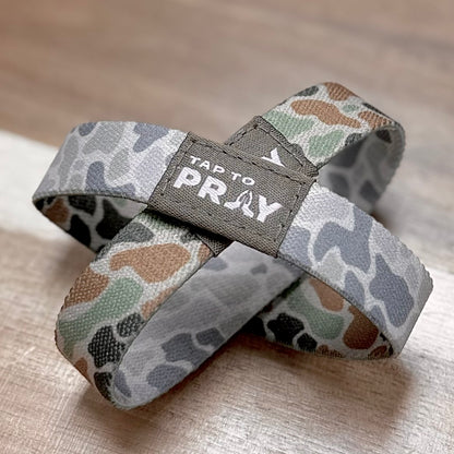 Tap To Pray™ Wristbands - River Rock Camo Classic & Sage