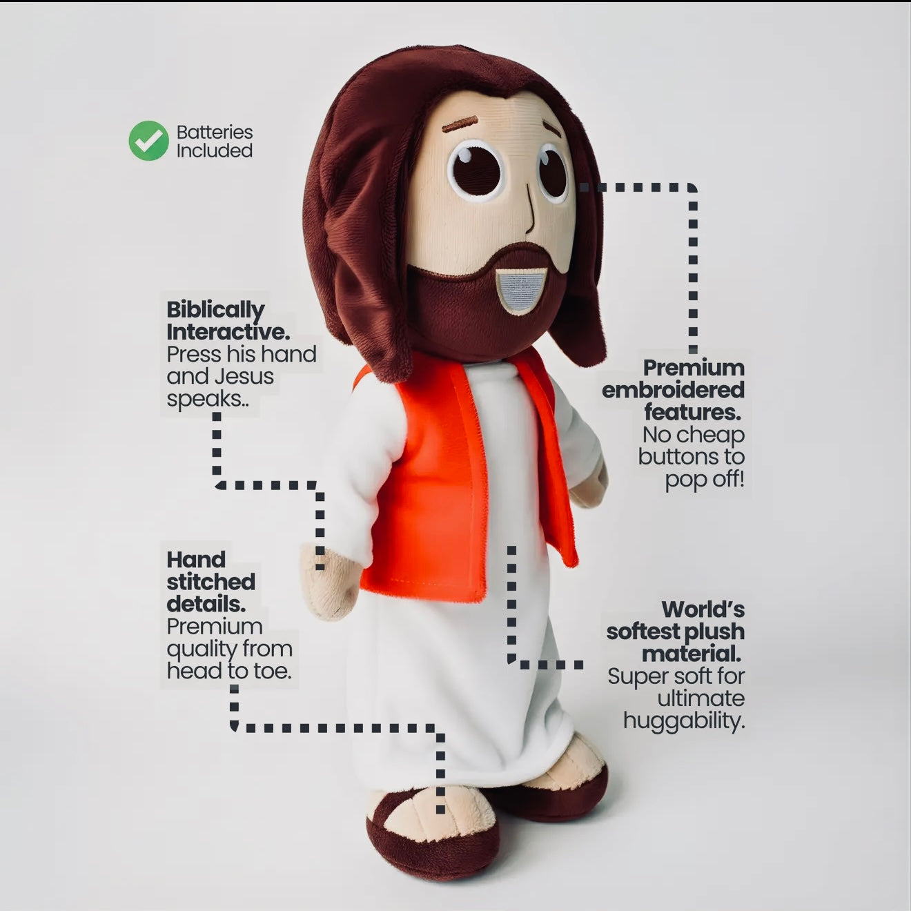 Talking Jesus Doll- Kids Stuffy