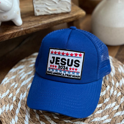 "JESUS 2024" Make America Pray Again, Hat with Patch