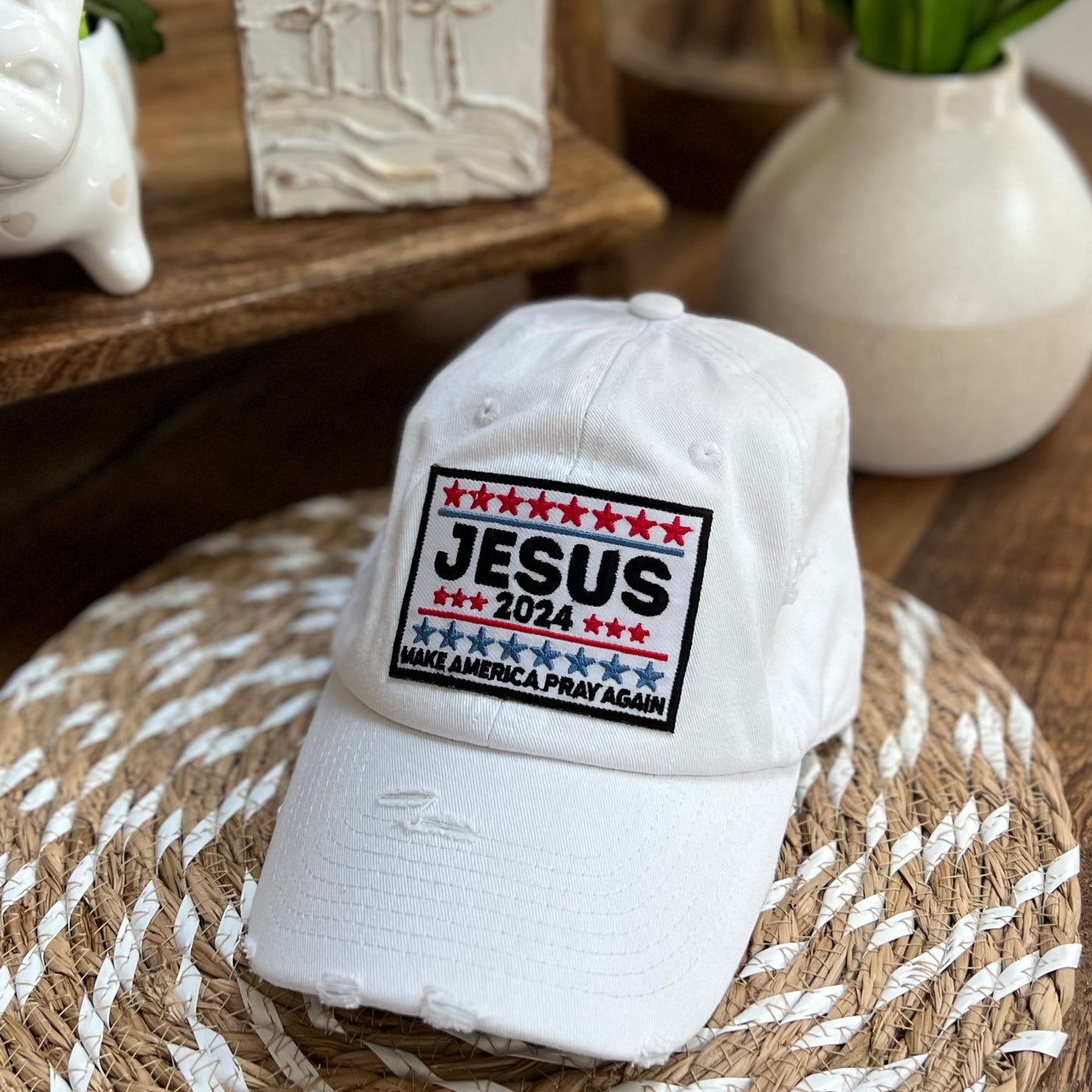 "JESUS 2024" Make America Pray Again, Hat with Patch