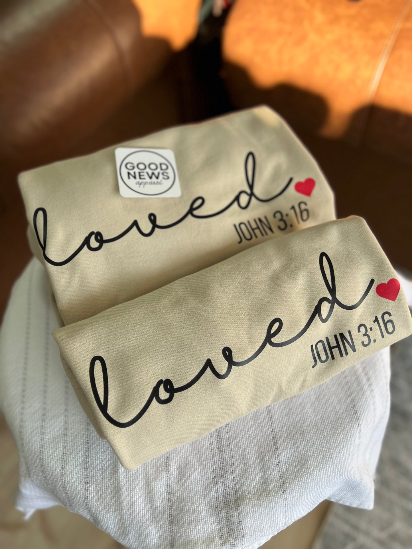 LOVED JOHN 3:16 with RED Heart, Sweatshirt