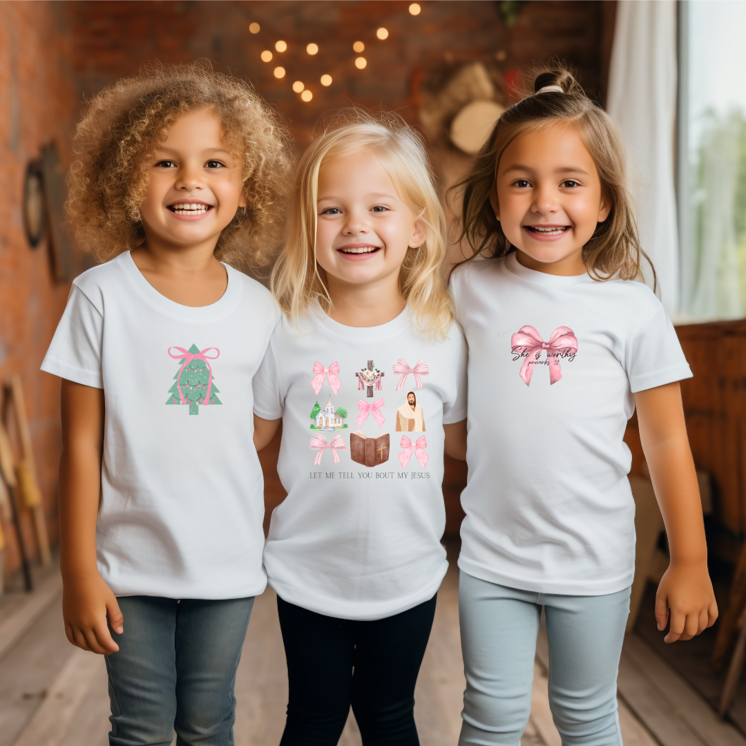 KIDS CHRISTMAS SHIRTS PICK YOUR                 1. COLOR 2. SIZE 3. DESIGN