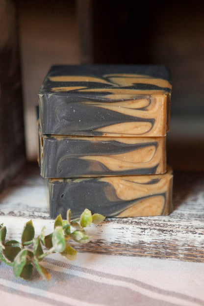 Cold Process Bar Soap- Tea Tree, Charcoal, & Turmeric Detox