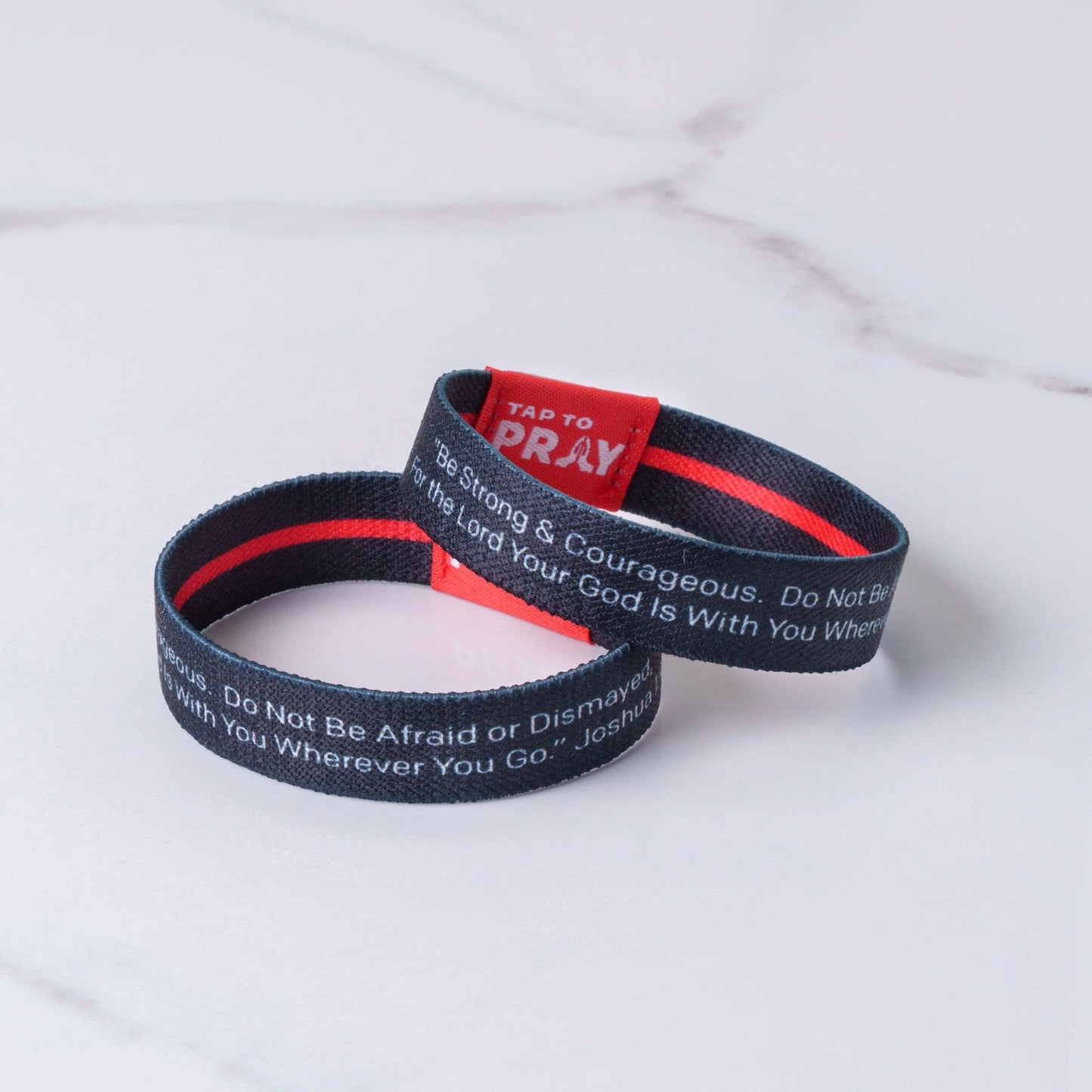 Tap To Pray® Wristband – First Responders - Firefighters black/red