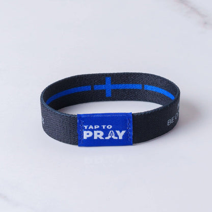 Tap To Pray® Wristband – First Responders - Law Enforcement black/blue