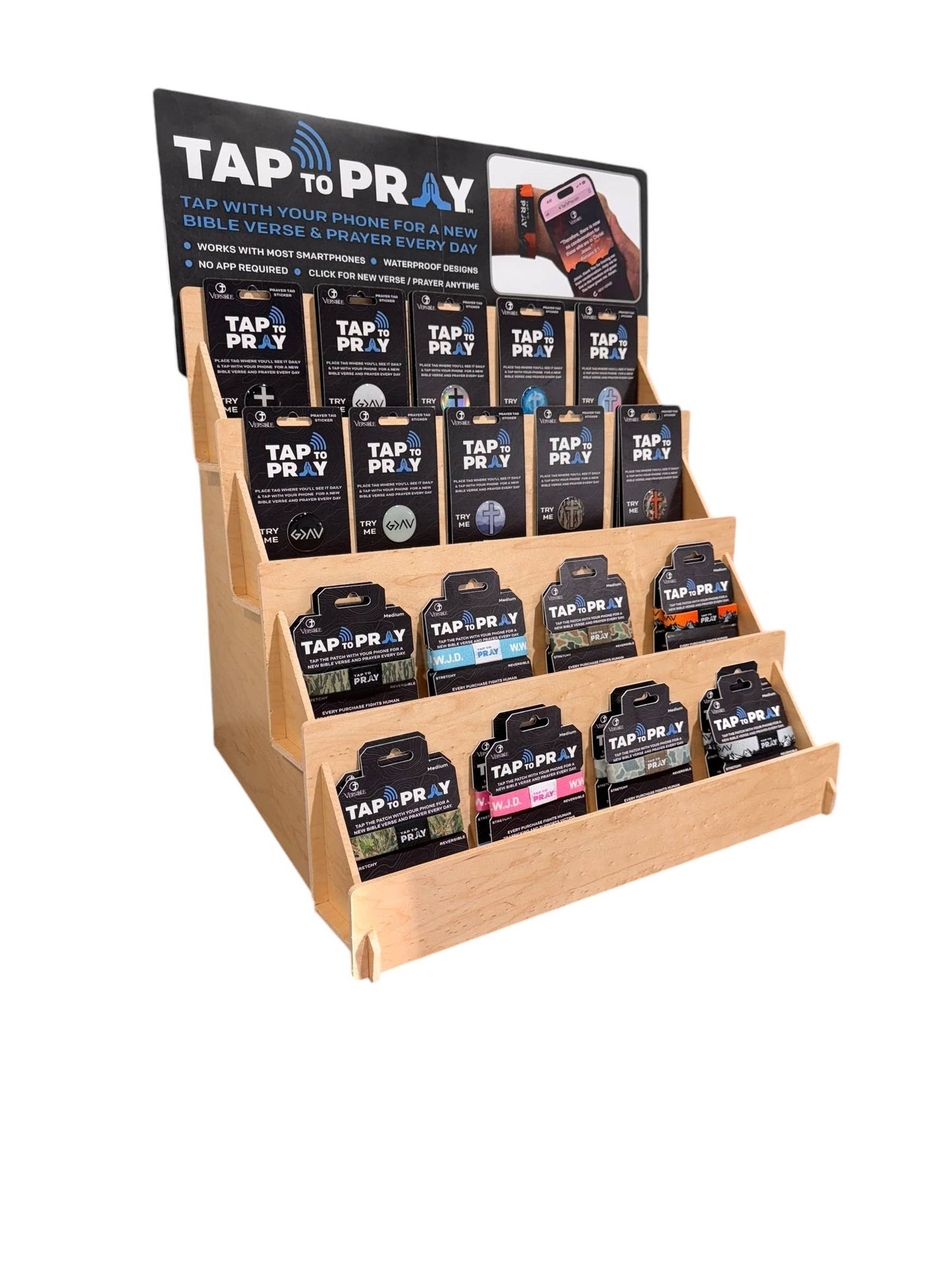 Tap To Pray™ Wristbands - Jesus Is Lord: / Jesus is Lord / Powered by Faith