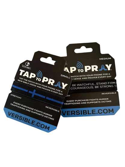 Tap To Pray® Wristband – First Responders - Law Enforcement black/blue