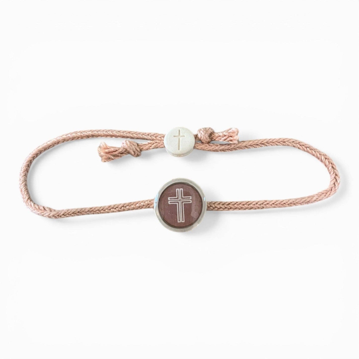 Tap To Pray® Survivor Series Bracelet: Adjustable Rope and Cross Bracelet