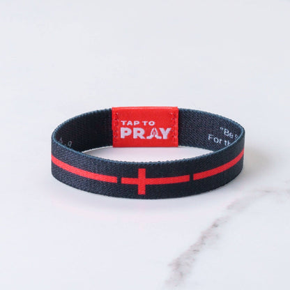 Tap To Pray® Wristband – First Responders - Firefighters black/red