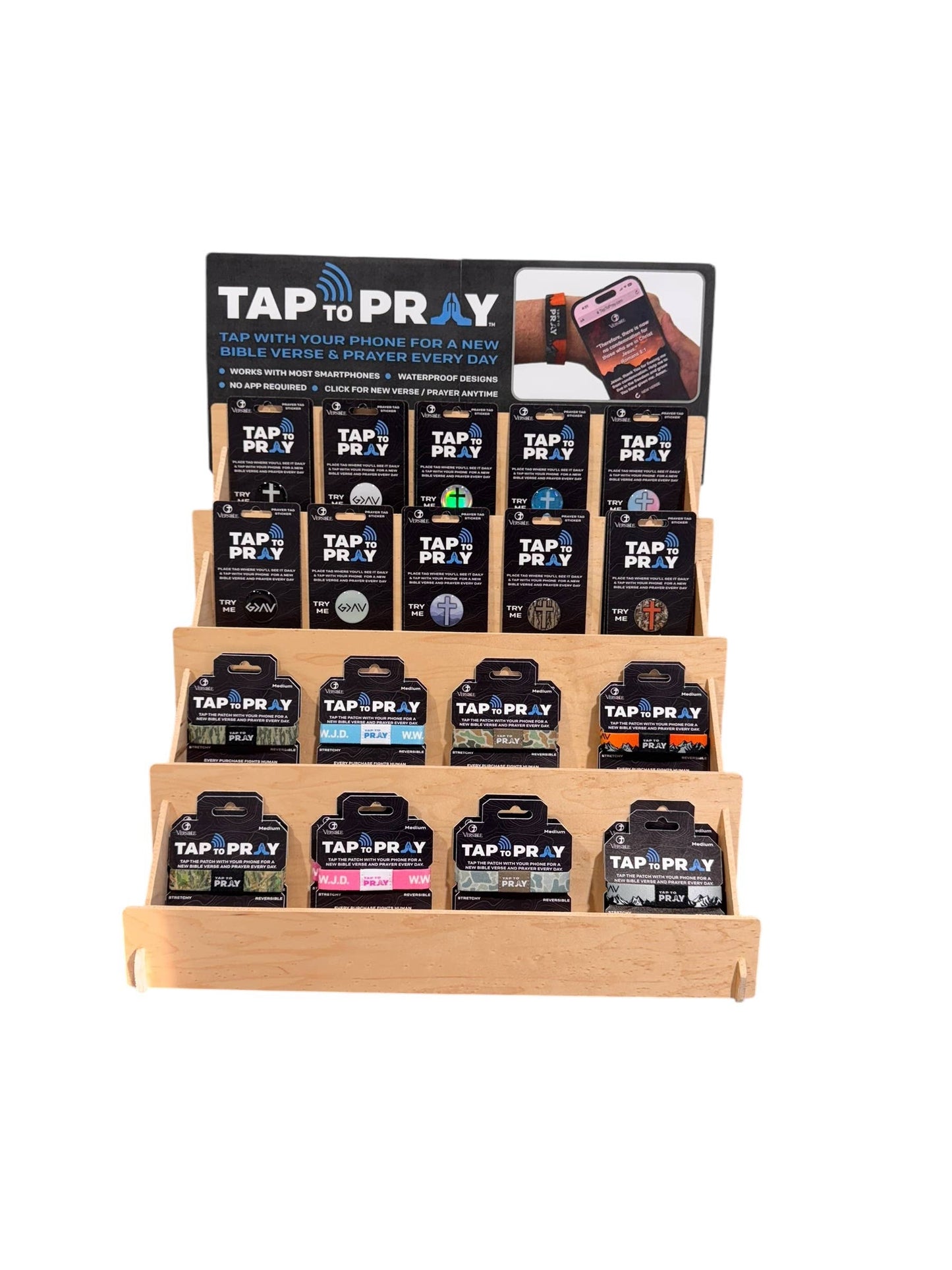 Tap To Pray™ Wristbands - Jesus Is Lord: / Jesus is Lord / Powered by Faith